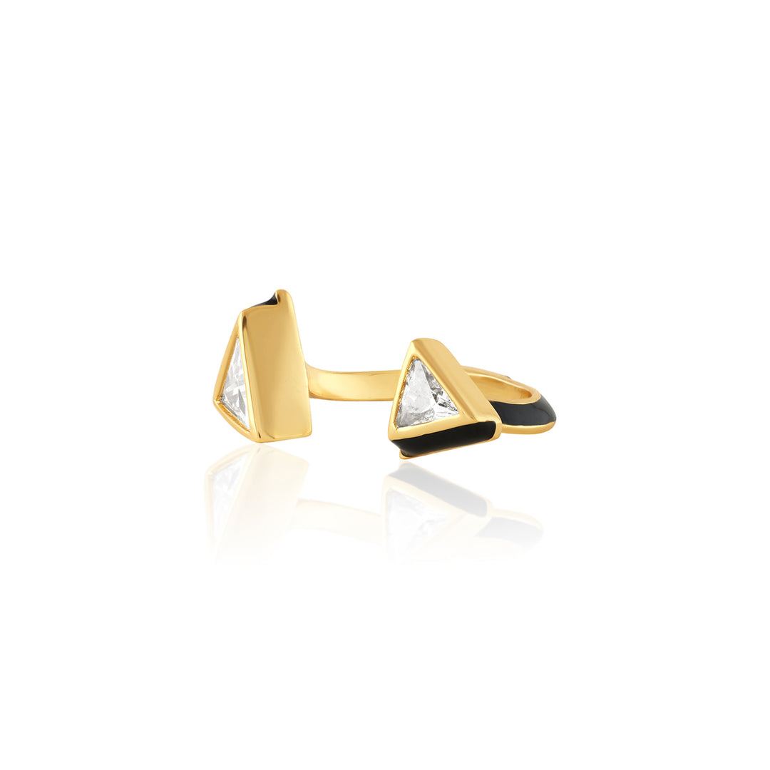 Black Triangles Open Ring