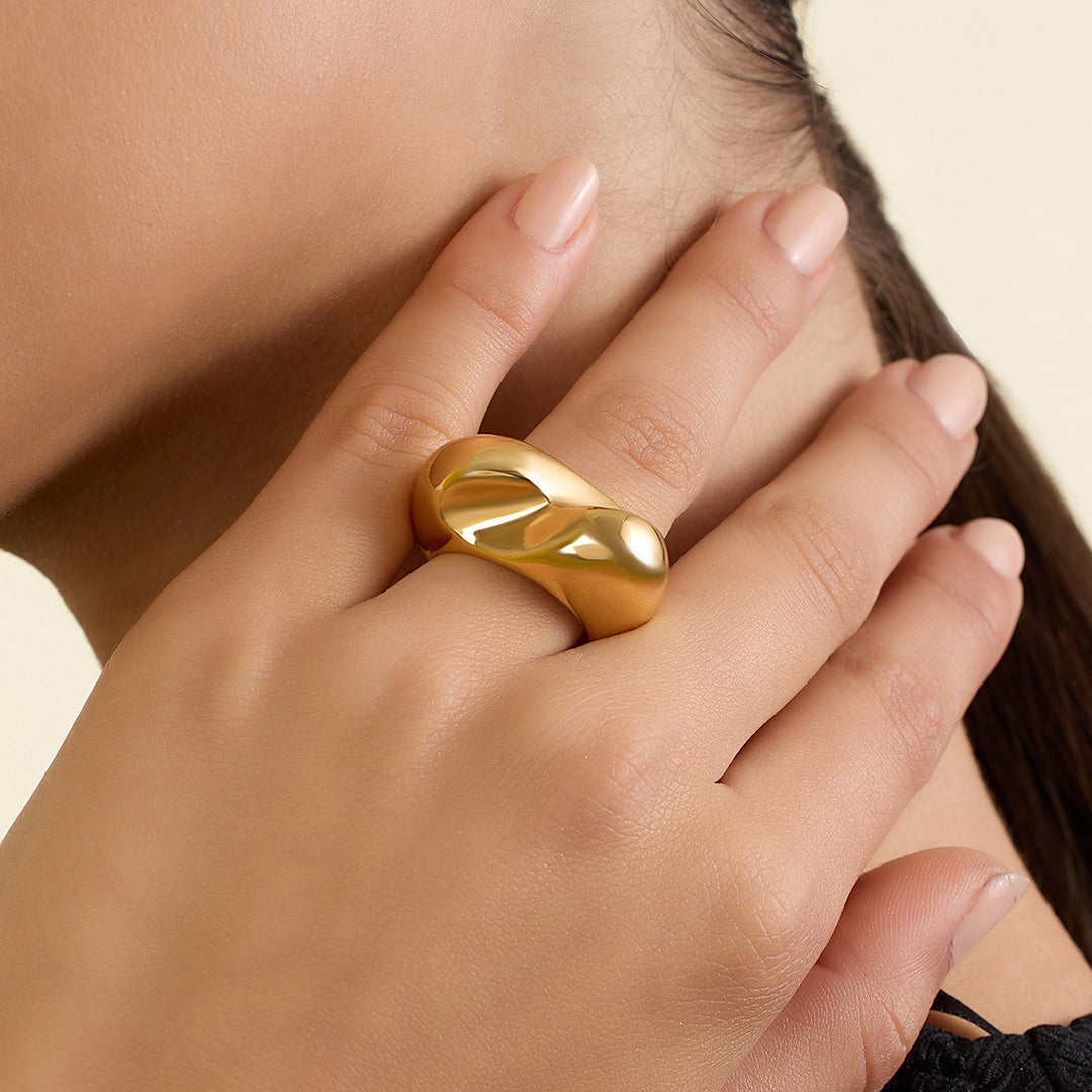 Gold Heart Ring 