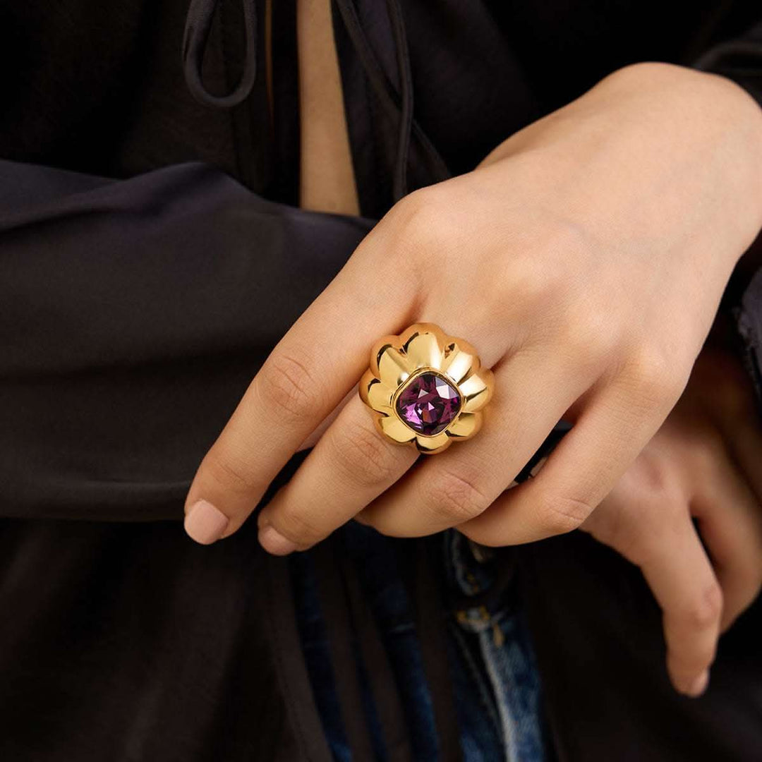 Prajakta Kohli Pink Things Statement Ring
