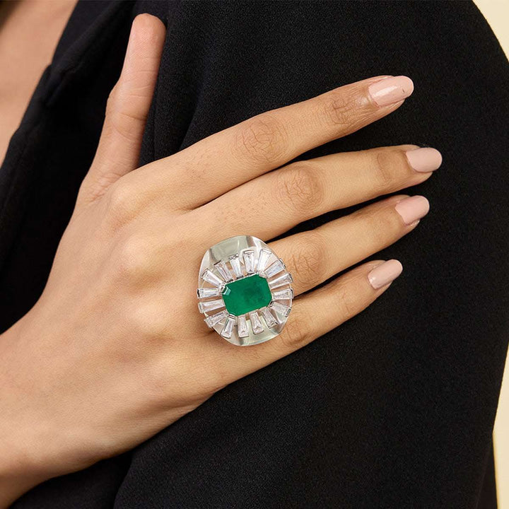 Bombe Doublet Emerald Cocktail Ring