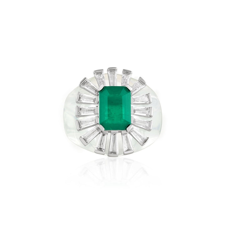 Bombe Doublet Emerald Cocktail Ring