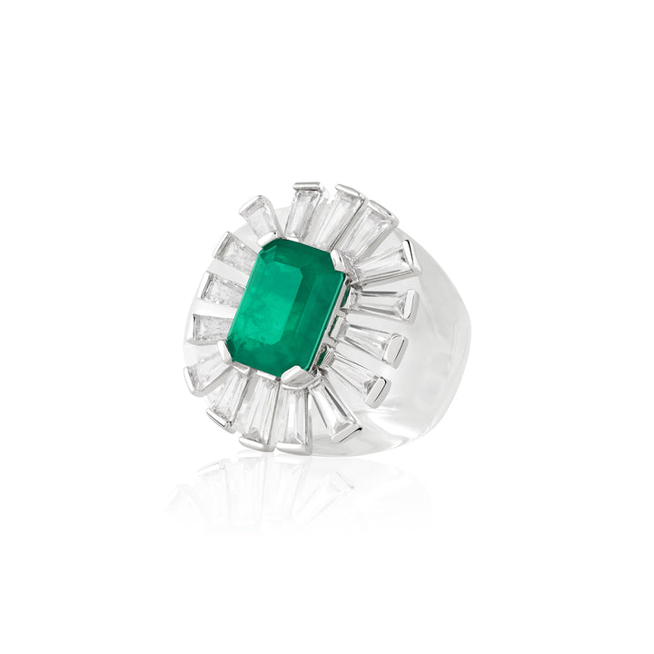 Bombe Doublet Emerald Cocktail Ring