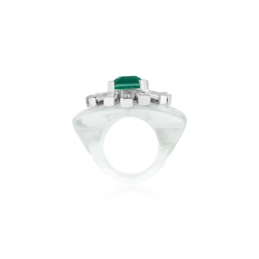 Bombe Doublet Emerald Cocktail Ring