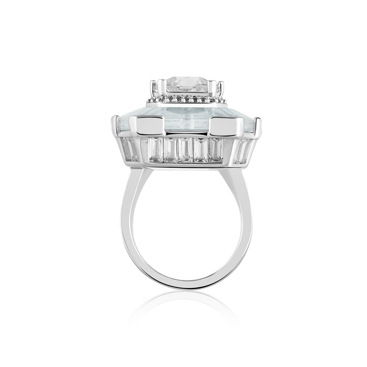 Diamond Cut Solitaire Ring