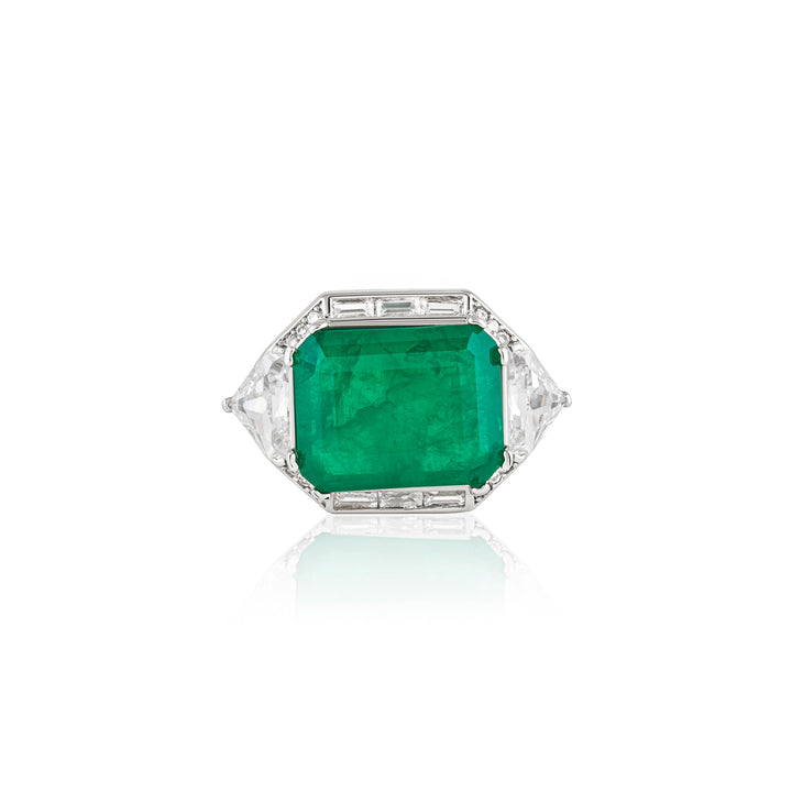 Doublet Dark Emerald Cocktail Ring