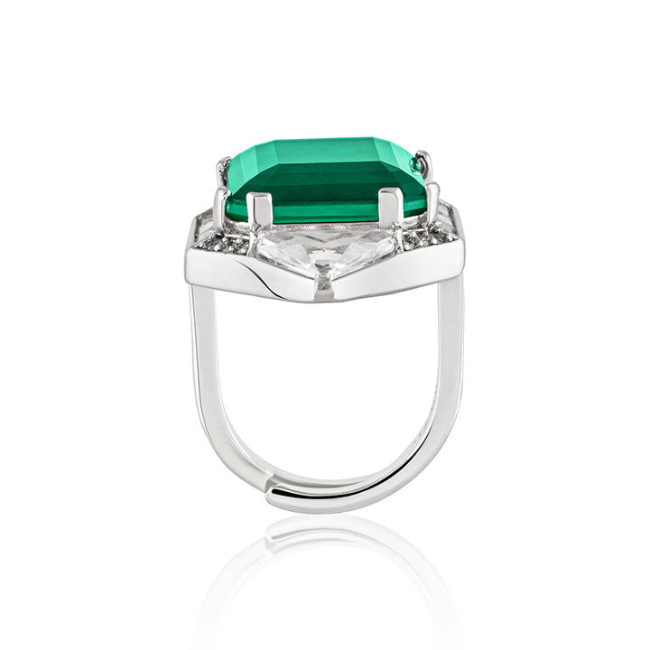 Doublet Dark Emerald Cocktail Ring