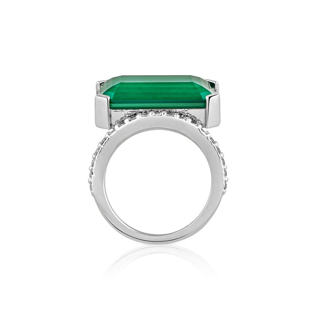 Radiant Emerald Cut Cocktail Ring