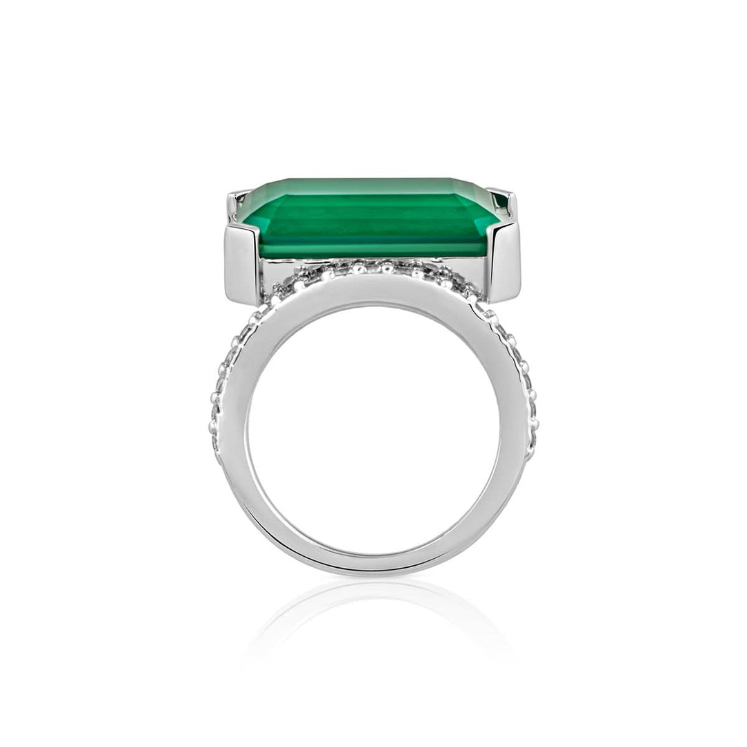 Radiant Emerald Cut Cocktail Ring