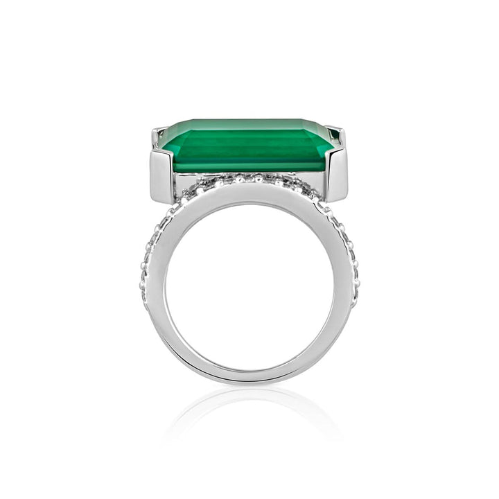 Radiant Emerald Cut Cocktail Ring