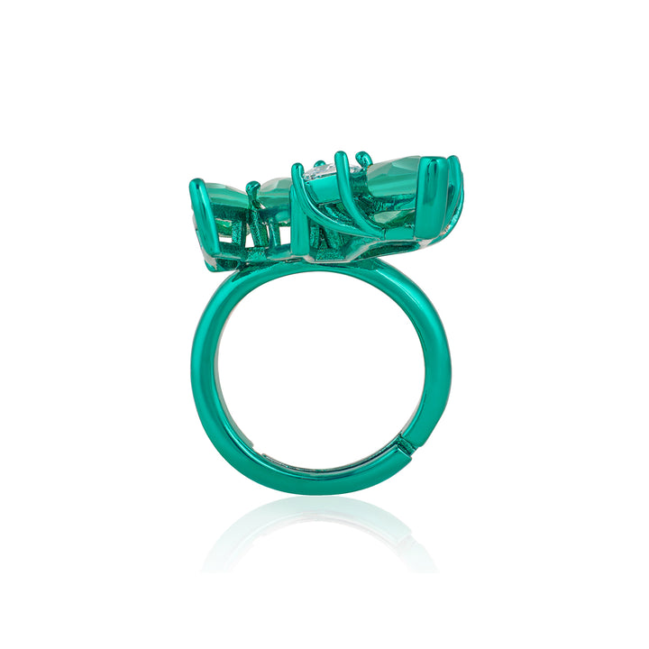 Emerald Flame Cocktail Ring