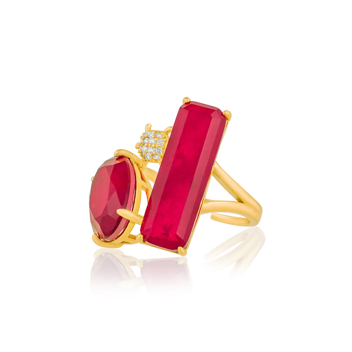 Ruby Rossette Open Statement Ring