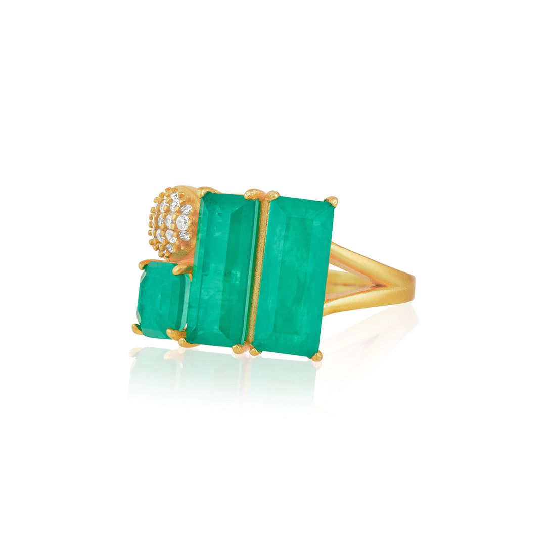 Emerald Dreams Cocktail Ring