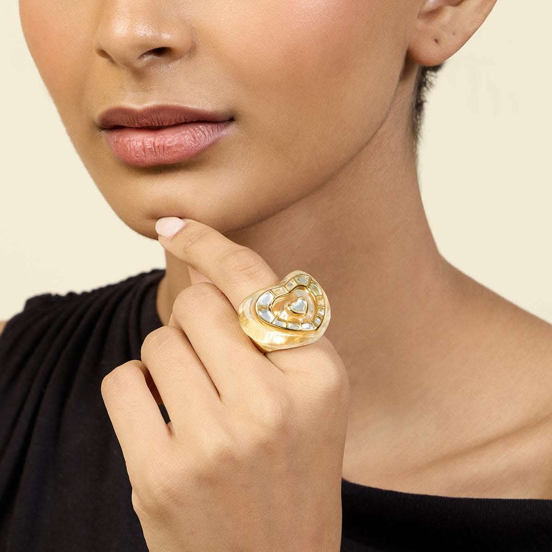 Love Mirrors Bombe Ring