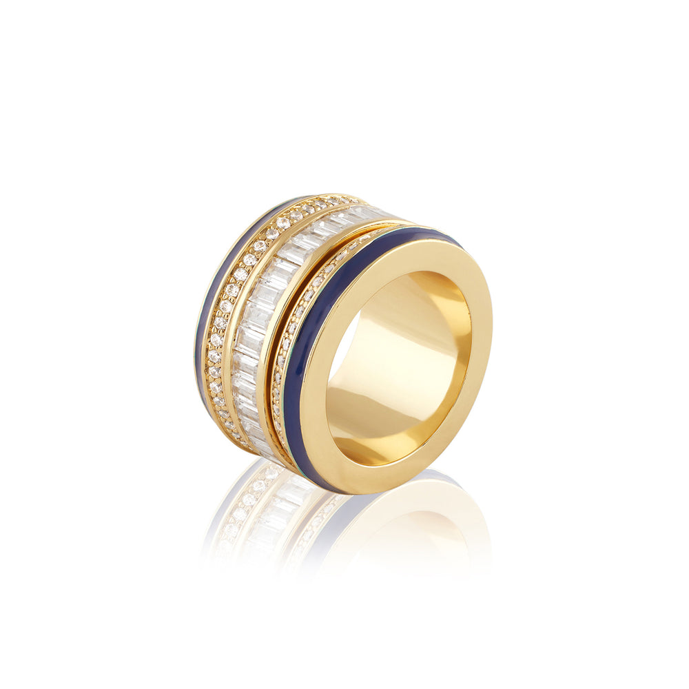 Navy Disco Ring