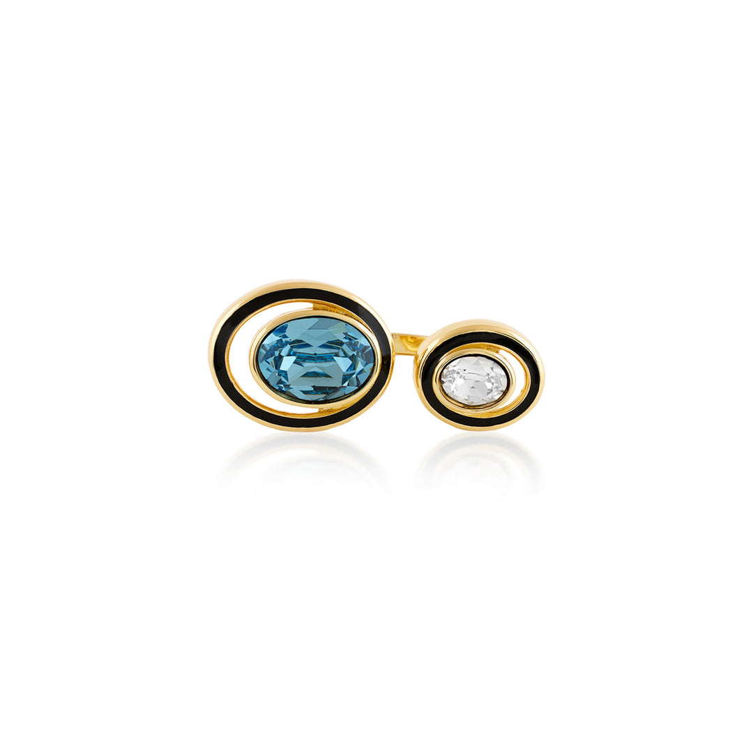 Aqua Goals Two Head Open Ring