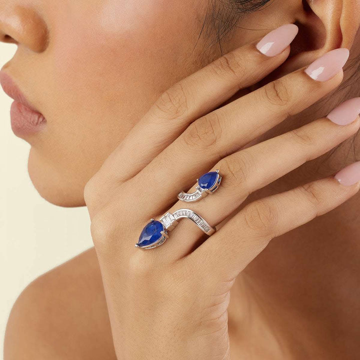 Celestial Sapphire Statement Ring