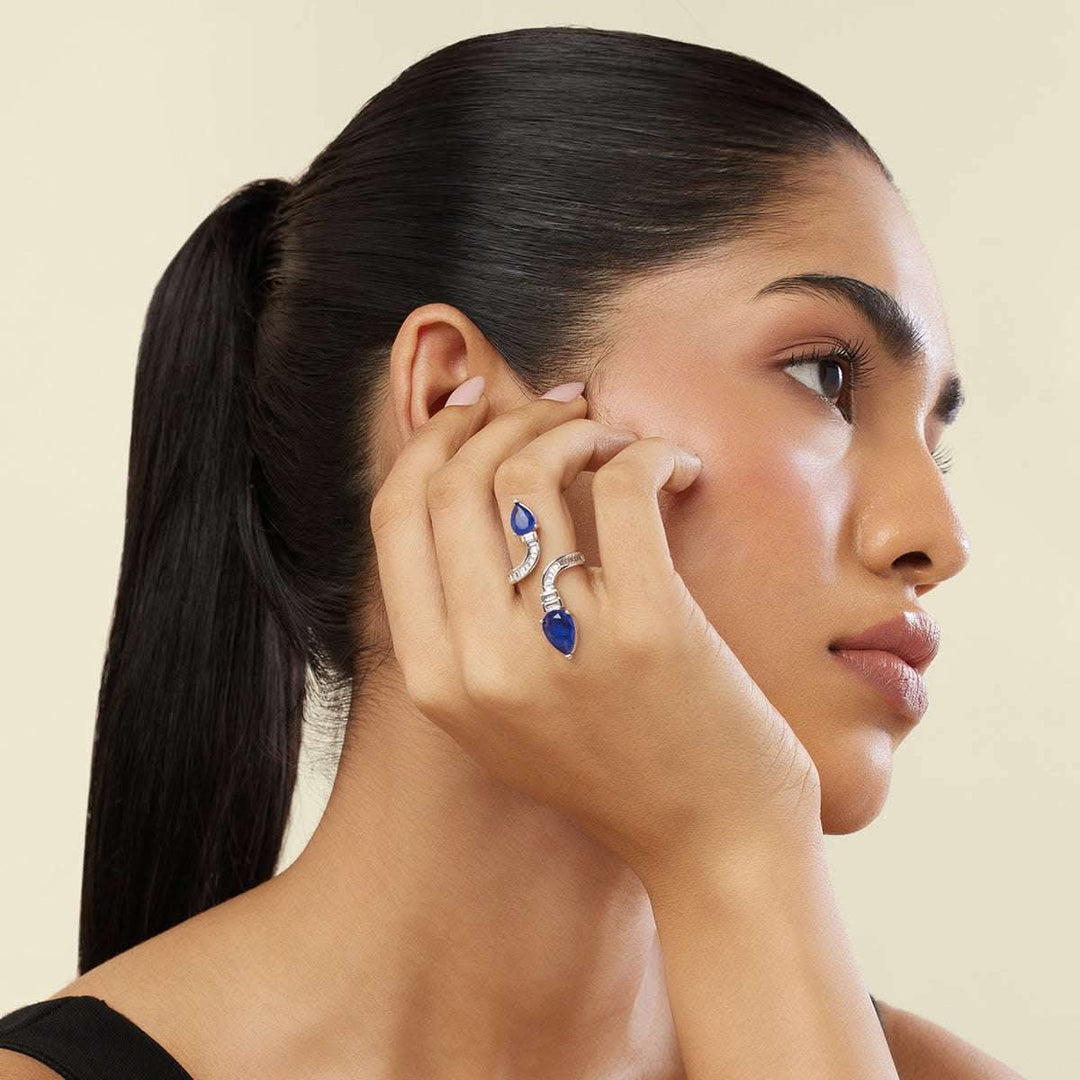 Celestial Sapphire Statement Ring
