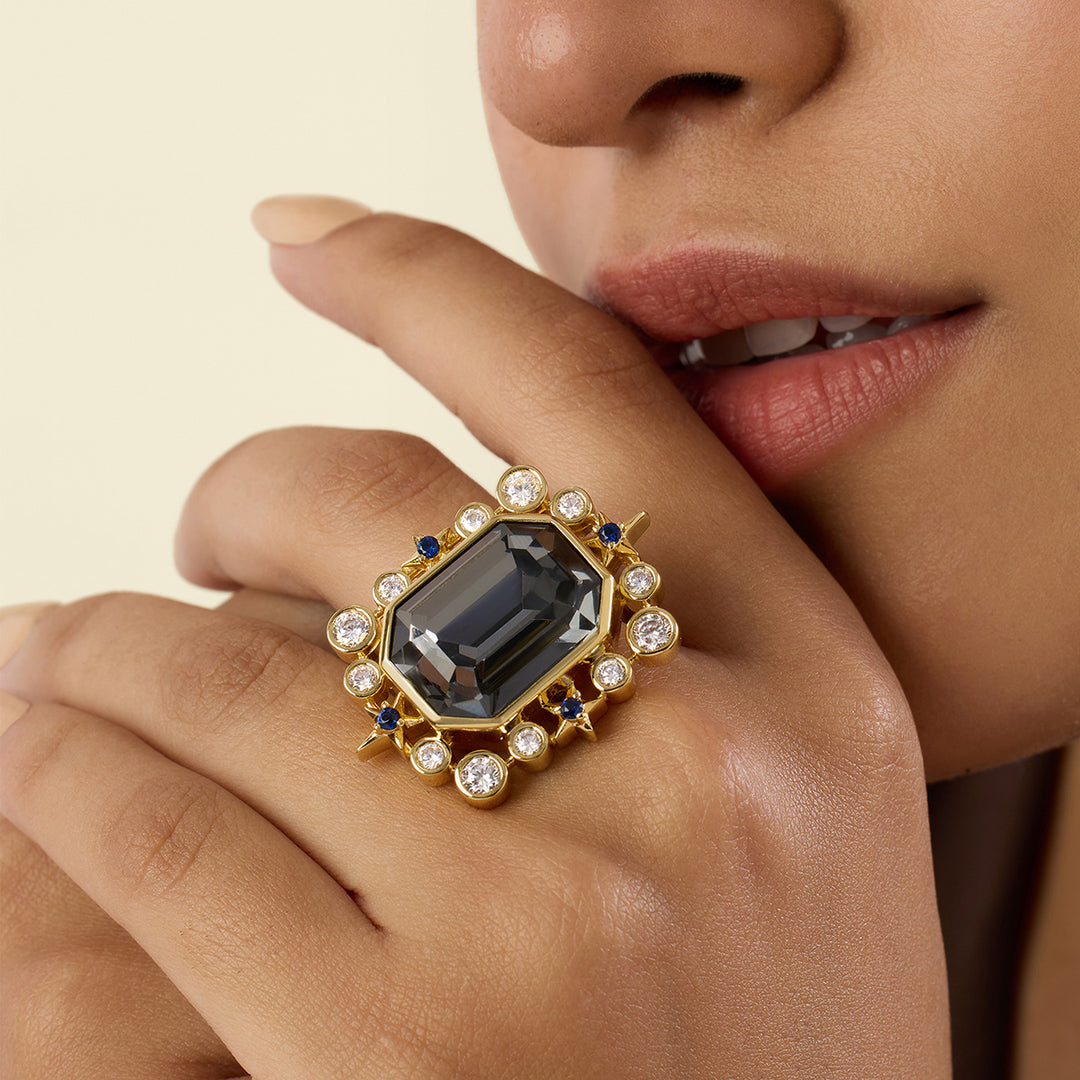 Amethyst Lyric Statement Ring