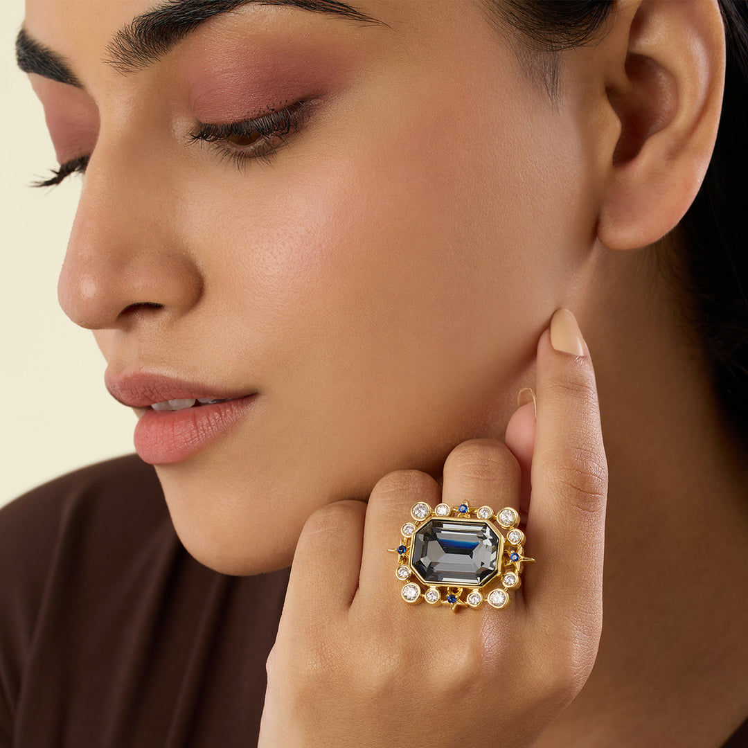 Amethyst Lyric Statement Ring