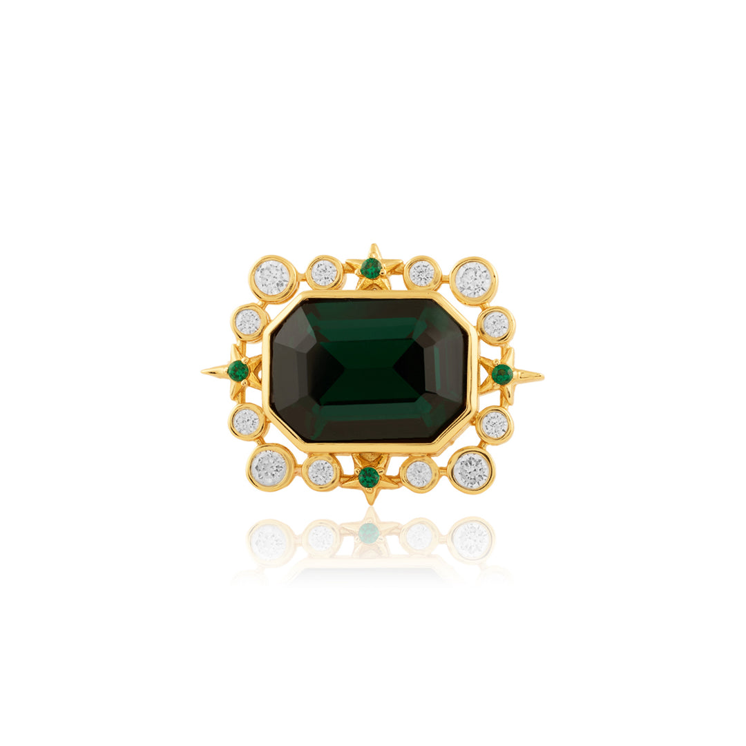 Emerald Lyric Statement Ring
