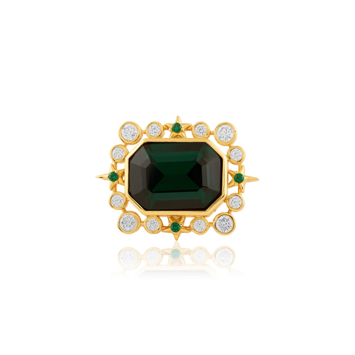 Emerald Lyric Statement Ring