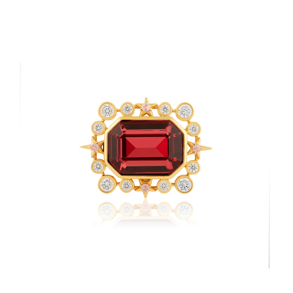 Ruby Lyric Statement Ring