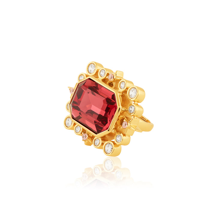 Ruby Lyric Statement Ring