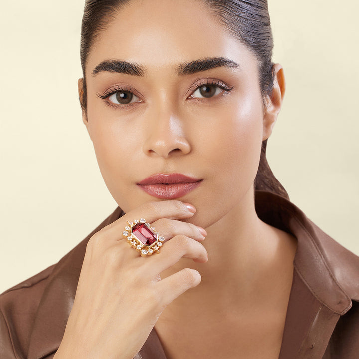 Ruby Lyric Statement Ring