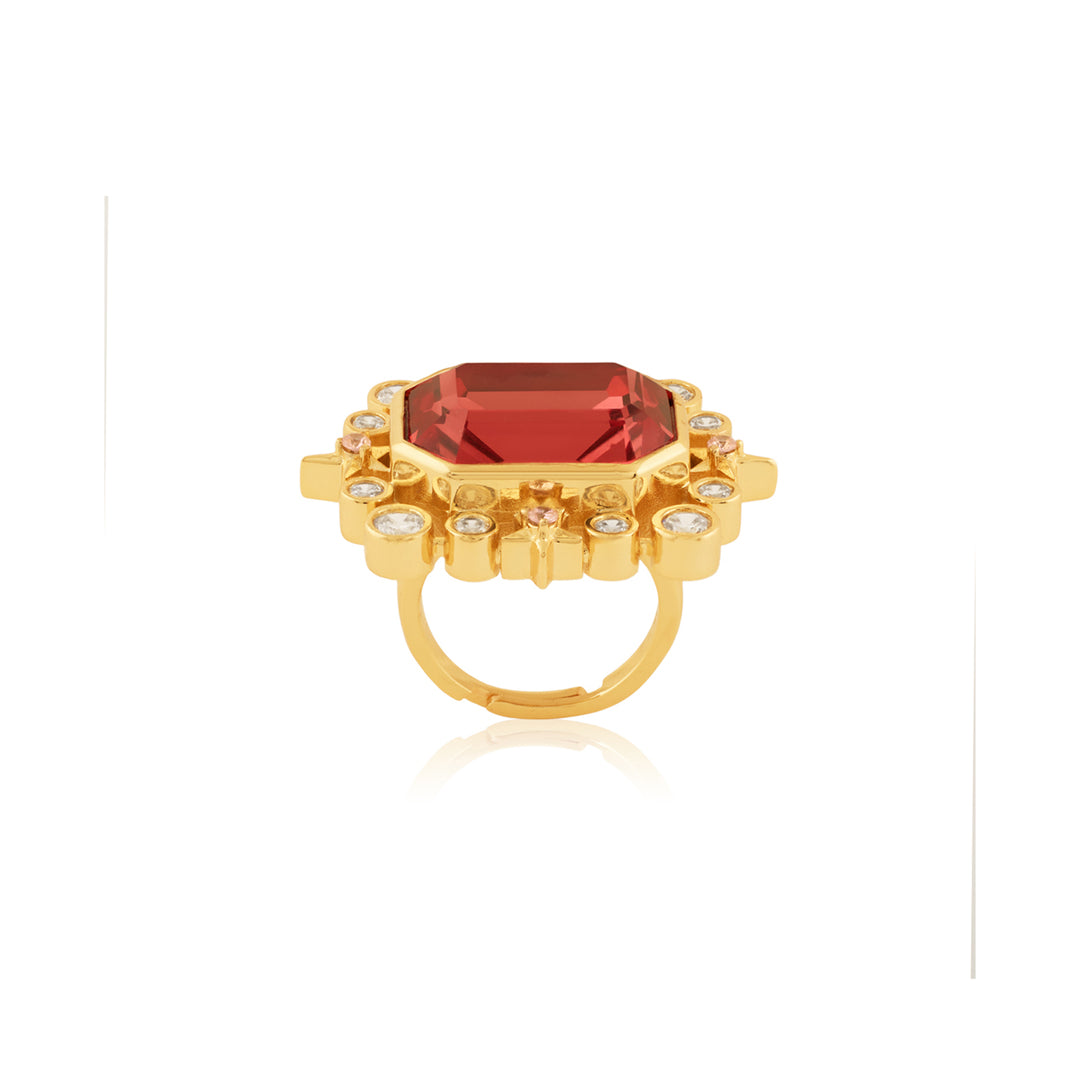 Ruby Lyric Statement Ring
