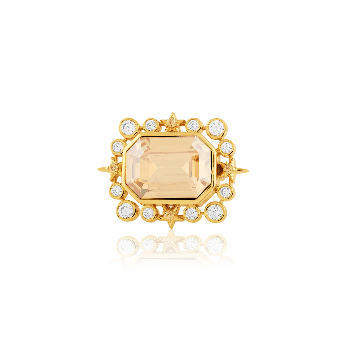 Golden Lyric Statement Ring