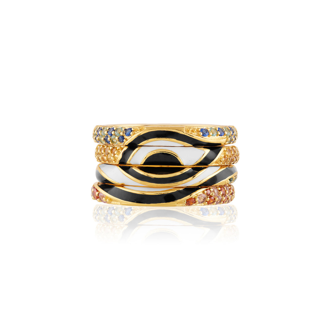 Surreva Statement Ring In 18Kt Gold Plated