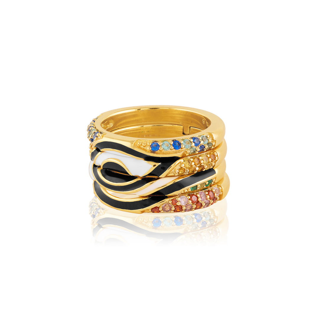 Surreva Statement Ring In 18Kt Gold Plated