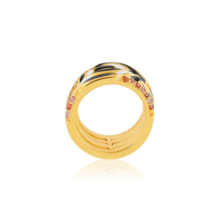 Surreva Statement Ring In 18Kt Gold Plated