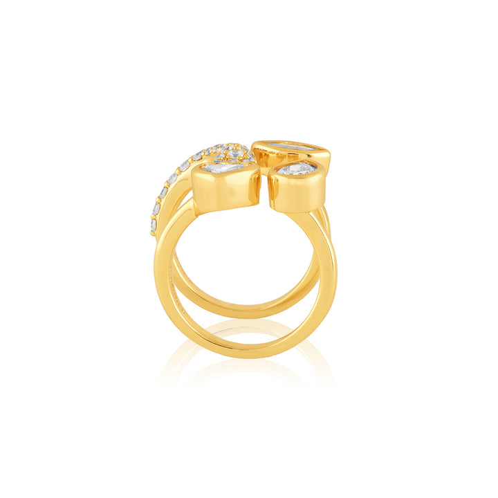 Dalienne Statement Ring In 18Kt Gold Plated