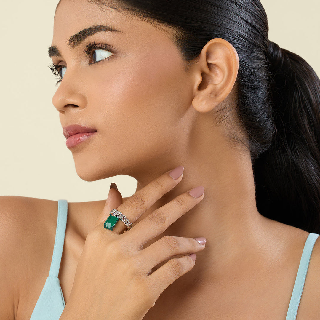 Camellia Emerald Ring