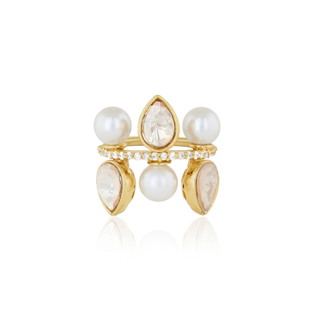 Polki Maribelle Pearl Ring