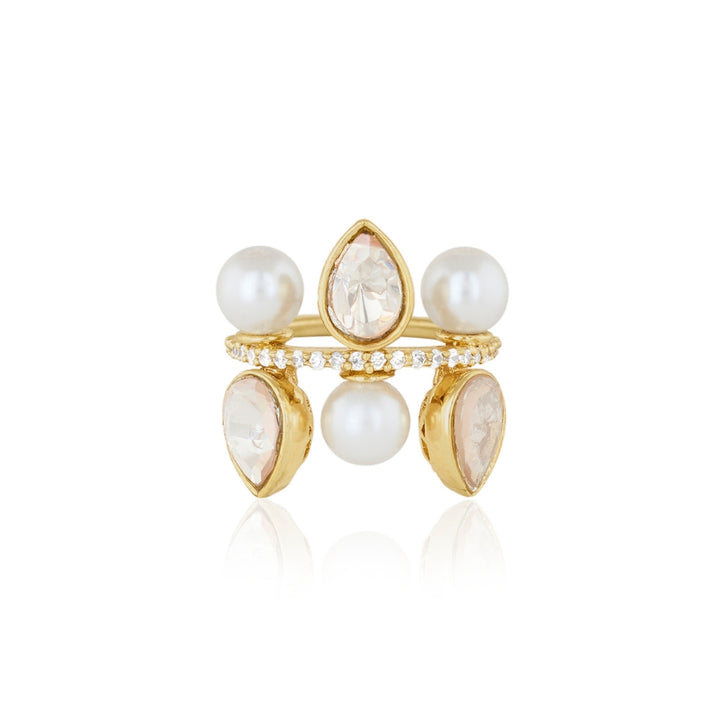 Polki Maribelle Pearl Ring
