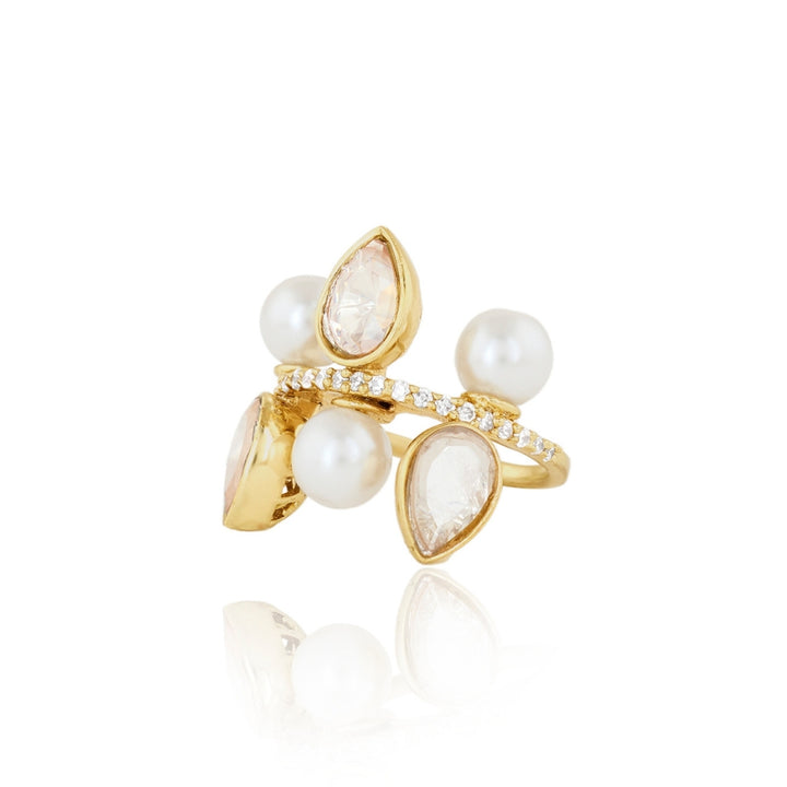 Polki Maribelle Pearl Ring