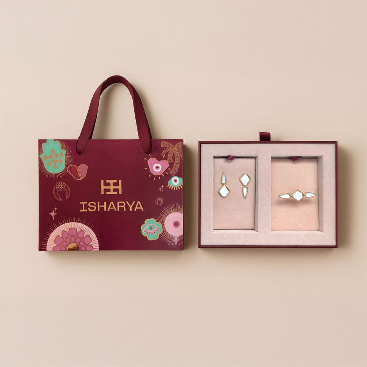 Golden Glint Mirror Set