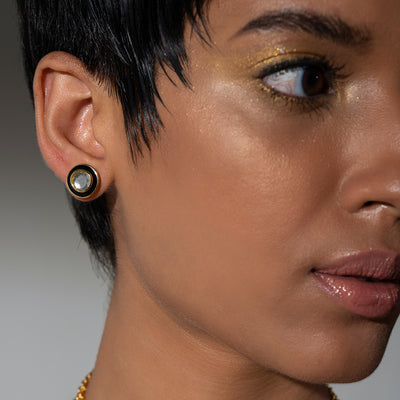 Savage Mirror Stud Earrings - Isharya | Modern Indian Jewelry