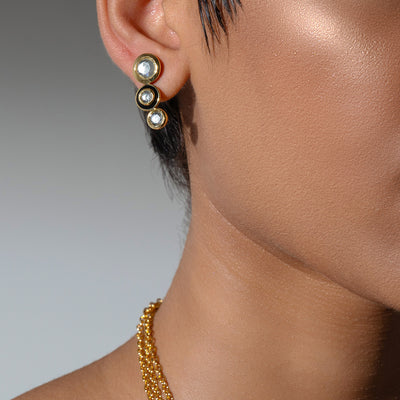 Savage Multi Mirror Earrings - Isharya | Modern Indian Jewelry