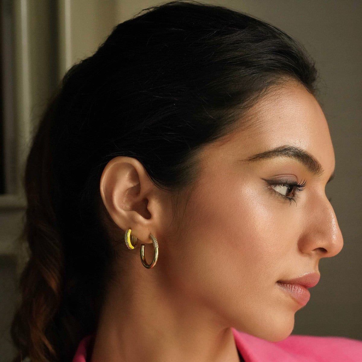 Sparkle Hoop Earrings - Isharya | Modern Indian Jewelry