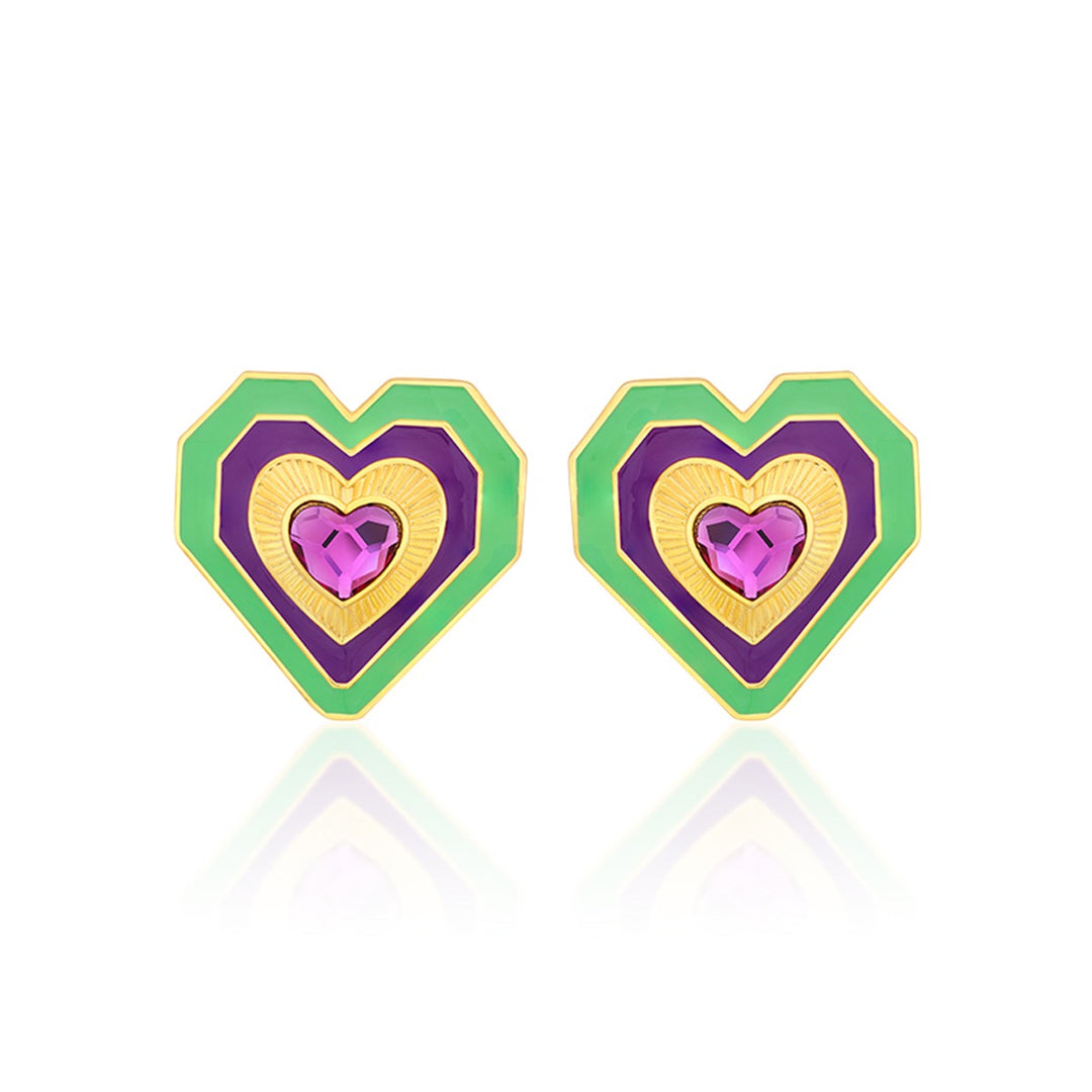 Shining Heart Earrings