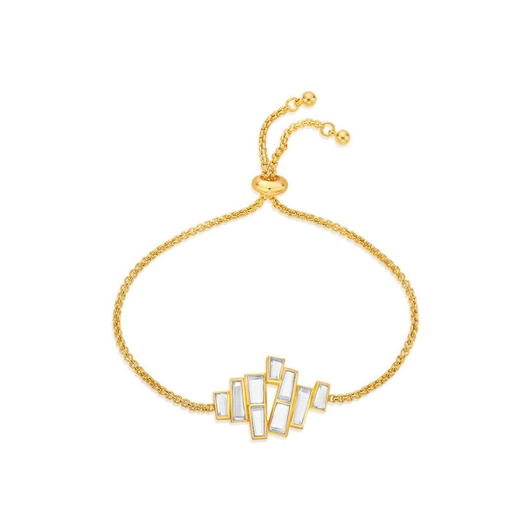 Abstract Mirror Bolo Bracelet