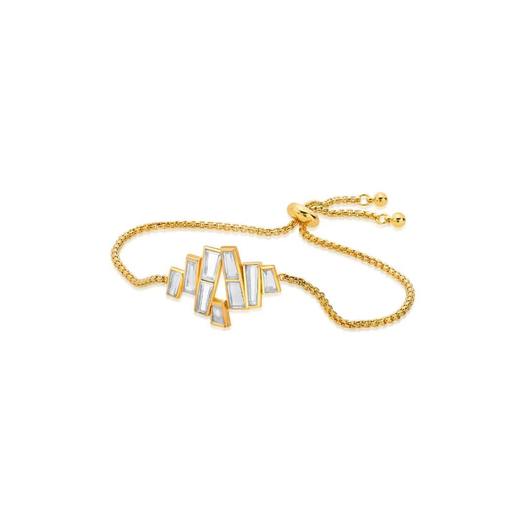 Abstract Mirror Bolo Bracelet
