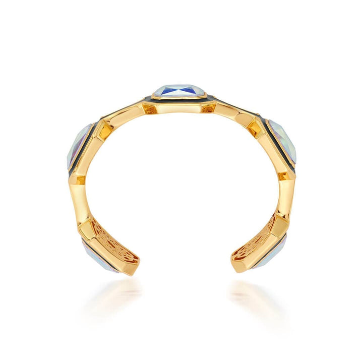 Meraki Black Enamel Multi Stone Bracelet
