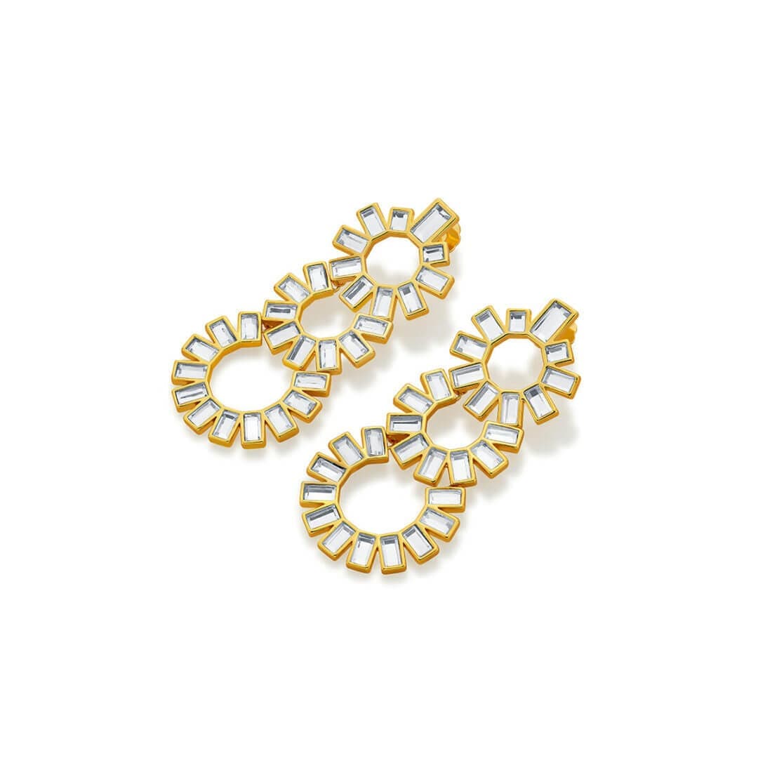 Disco Mirror Chandelier Earring