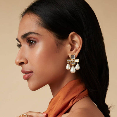 Trio Drop Earrings - Isharya | Modern Indian Jewelry