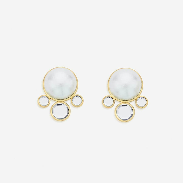 Ayaana Pearl & Surrounded Mirrors Stud