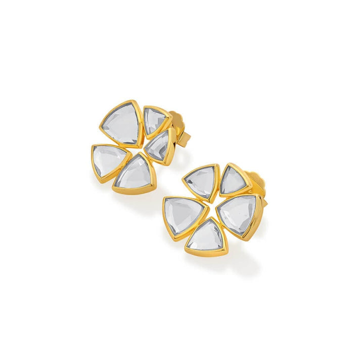 Gold Inayat Statement Mirror Studs